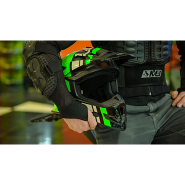 Кроссовый шлем IXS IXS361 2.3, Чёрный Зелёный - миниатюра 5