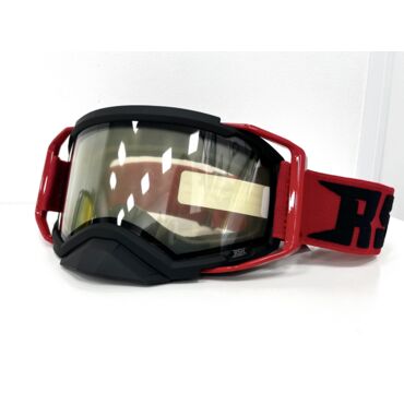 Очки зимние RSX Blizzard Winter, черный красный; двойная прозрачная линза - миниатюра 1