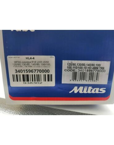 MITAS камера R18 UHD 4MM 120 90, 130 80, 140 80, 100 100, 110 100 - 18 TR6  усиленная+++ 70000857 / 3401596770000 / 3401574361000 )