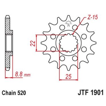 Звезда ведущая JTF1901.12 - миниатюра 1