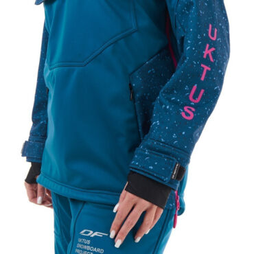 Dragonfly Куртка анорак сноубордическая DF Uktus Woman Dark Ocean - Pink - миниатюра 3