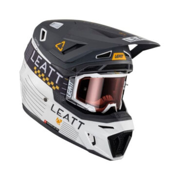 Leatt Кроссовый шлем 8.5 V23 Metallic Черно белый - миниатюра 1