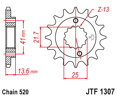PBR 2099 14 Звезда передняя  14 зубов XR650R ( JTF1307 14)