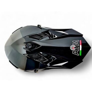 Шлем кроссовый AiM RH855(Fiber Glass) Black Glossy - миниатюра 1