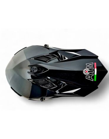 Шлем кроссовый AiM RH855(Fiber Glass) Black Glossy