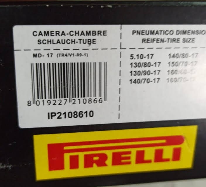 Pirelli камера R17 130 80 - 130 90 - 140 70 - 140 80 - 150 70 - 160 60 MD17 2108610  (V1 09 1)