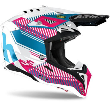Airoh Мотошлем Aviator 3 Wave Pink Chrome - миниатюра 1