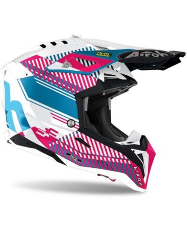 Airoh Мотошлем Aviator 3 Wave Pink Chrome