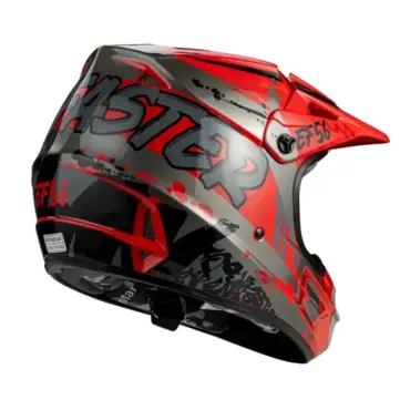 Мотошлем EF56 Base MX красно серый - миниатюра 1
