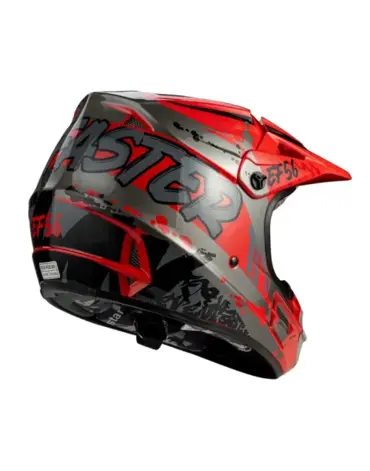 Мотошлем EF56 Base MX красно серый
