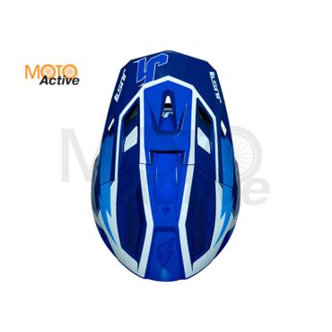 Шлем кроссовый JUST1 J40 FLASH (синий белый матовый) - миниатюра 1