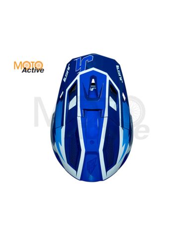Шлем кроссовый JUST1 J40 FLASH (синий белый матовый)