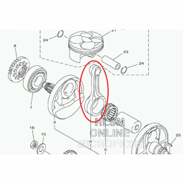 Шатун YZF250(с14), original - миниатюра 1