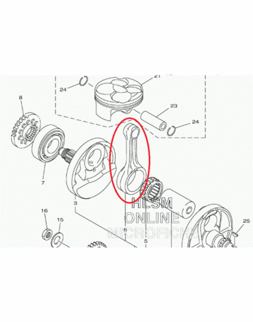 Шатун YZF250(с14), original