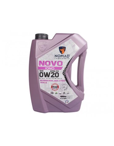 Масло моторное NOMAD Novo iono 0W 20 (4 л.) API SP ACEA C5, API SP, SN PLUS, SN CF