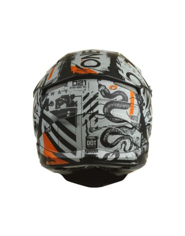 Oneal Шлем кроссовый 3Series Scarz серый оранжевый