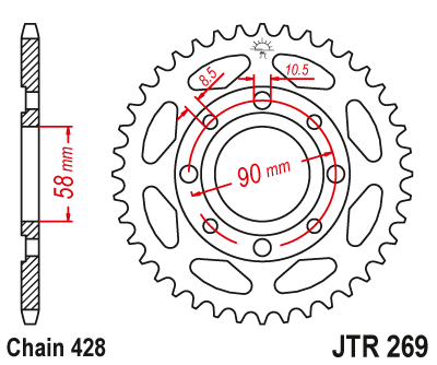 Звезда ведомая JTR269 56 - фото 1