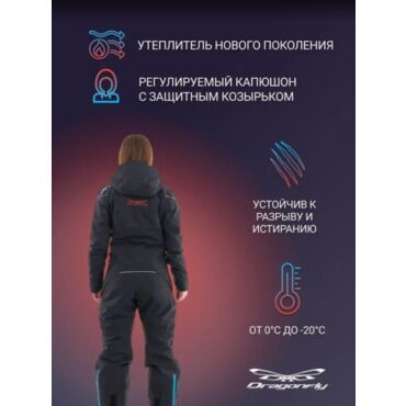 Dragonfly Комбинезон женский Gravity Premium 2022 Black - миниатюра 3