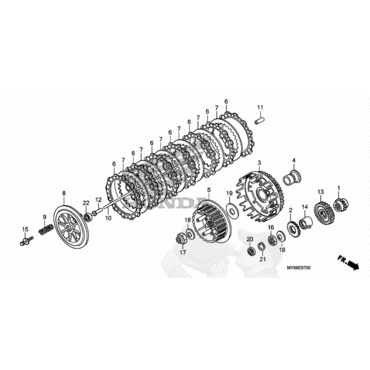 HONDA пружина корзины сцепления прижимная XR650L / NX650 ( 22401MK2003 ) - миниатюра 2