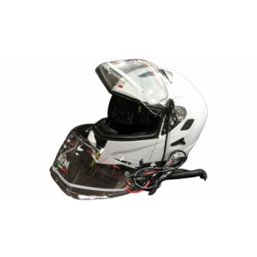 Снегоходный шлем с подогревом AiM JK906 white glossy - миниатюра 1