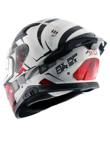 Шлем дорожный AXOR APEX HEX 2, white red (S, Взрослая  Дорожная)