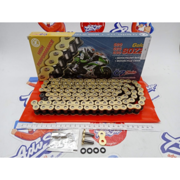 CZ Chains 525 SDZZ Gold - 120 цепь приводная усиленная X Ring 525 x 120 звена // 1290 adv 21 23 - миниатюра 2