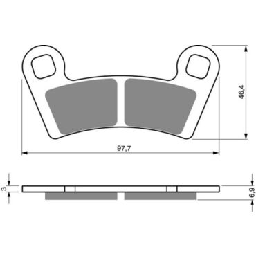 Комлект тормозных колодок GoldFren 343 K5 Polaris RZR - миниатюра 1