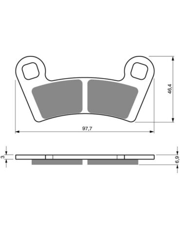 Комлект тормозных колодок GoldFren 343 K5 Polaris RZR