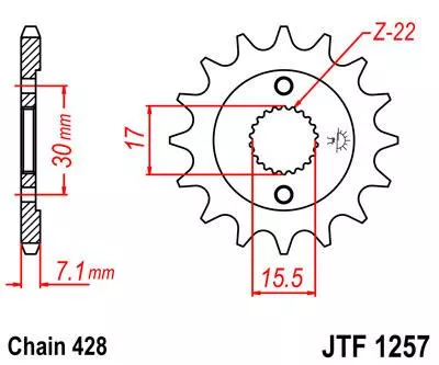 Звезда ведущая JTF1257 - фото 1