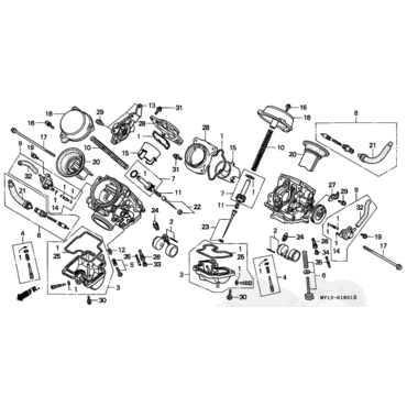 HONDA ремкомплект прокладок и уплотнений карбюратора XRV750 RD07 07A ( 16010MAY000 ) - миниатюра 1