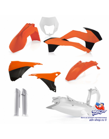 Acerbis комплект пластика KTM ( черный оранжевый белый ) EXC EXCF 14 16 // 0017204.553.014