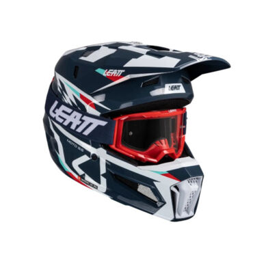 Leatt Шлем кроссовый Helmet Kit Moto 3.5 V25 Blue - миниатюра 1