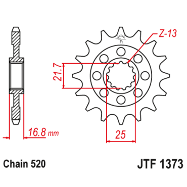 Звезда ведущая JTF1373.17RB - миниатюра 1