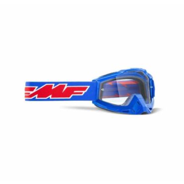 100% Очки FMF Youth Powerbomb Rocket Blue Clear Lens - миниатюра 1