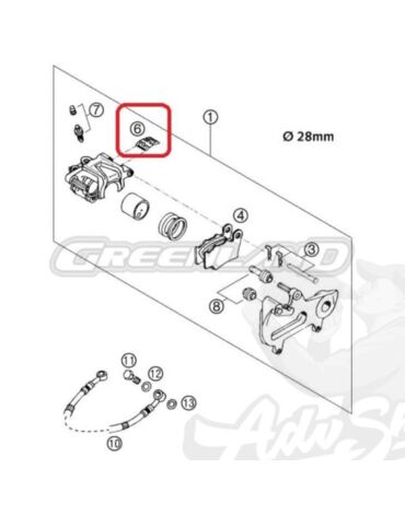 KTM пружины колодок заднего суппорта (комплект) 525 690 R SMC DUKE 990SD 03 20 ( 54613311200 )