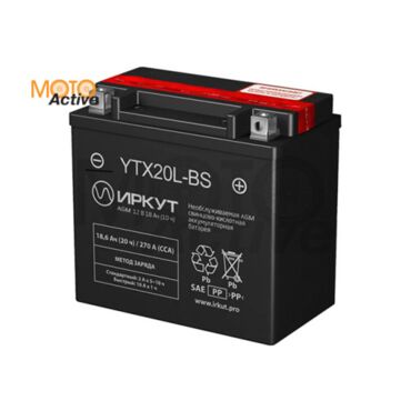 МОТО АККУМУЛЯТОР ИРКУТ YTX20L BS - миниатюра 1