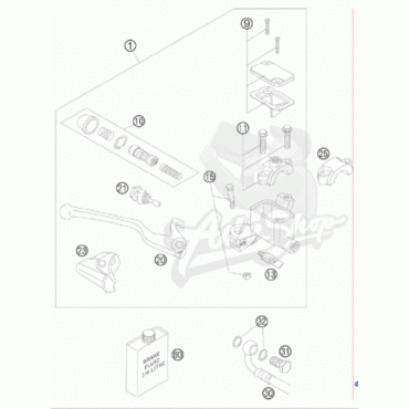 KTM кронштейн зеркала для ктм 690 / 950 ( 63013005000 ) - миниатюра 1
