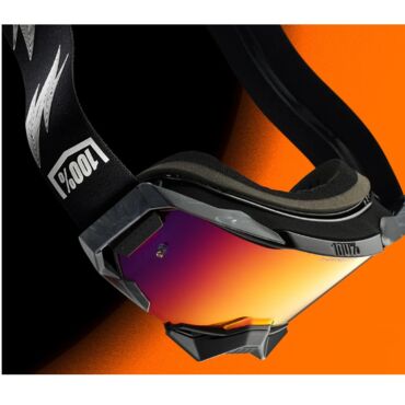Очки для мотокросса 100% ARMEGA Crenshaw Hiper Purple Mirror Lens с зеркальной линзой Hiper - миниатюра 4