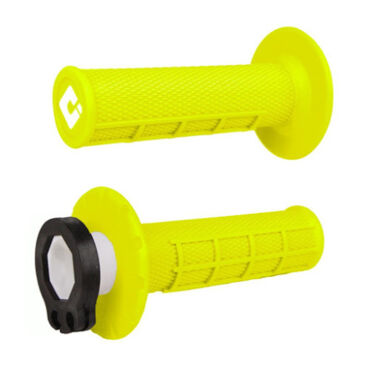 ODI MX V2 Грипсы (ручки руля) Lock On для KTM, Honda, Suzuki, Kawasaki, Yamaha 4 и 2 х тактных мотоциклов, FLO Yellow - миниатюра 1