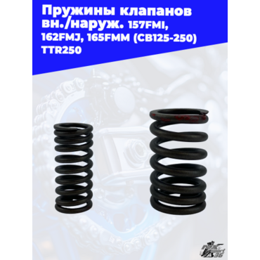 пружины клапанов вн./наруж. 157FMI, 162FMJ, 165FMM (CB125 250) TTR250 - миниатюра 2