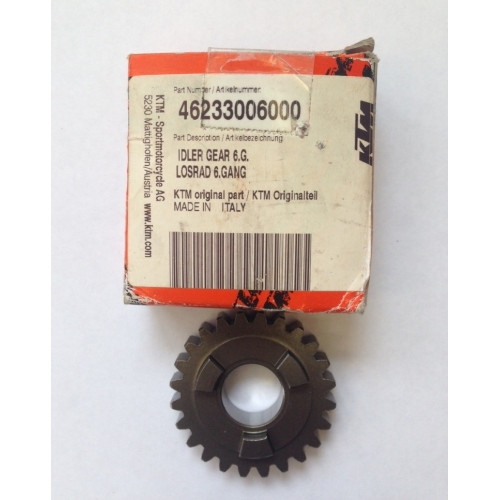 Шестерня 6й передачи (первичный вал) КПП KTM 65SX 09 23 / Husqvarna TC65 14 23 / GasGas MC65 21 25 - фото 2