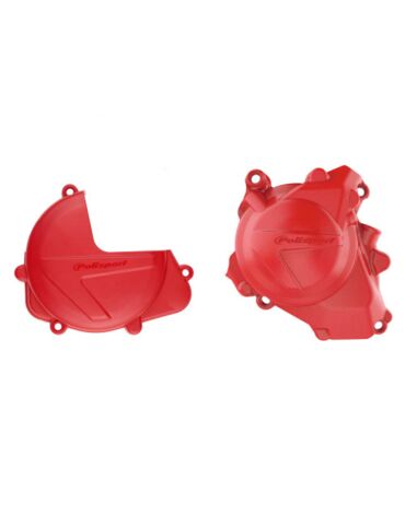 Комплект защиты крышек сцепления генератора помпы Polisport CRF450R 17 25 (красн.