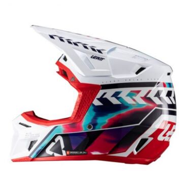 Leatt Шлем кроссовый 8.5 Royal Blue Red V26 + очки Velocity 5.5 - миниатюра 2