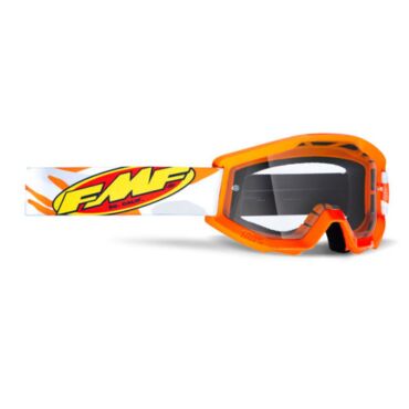Маска кросс FMF - 100% Powercore Assault с прозрачной линзой - миниатюра 1