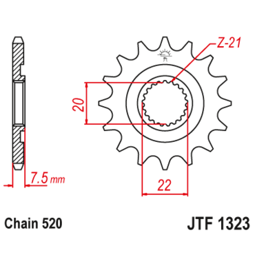 Звезда ведущая CR125 CRF250 13, Motomaster - миниатюра 1