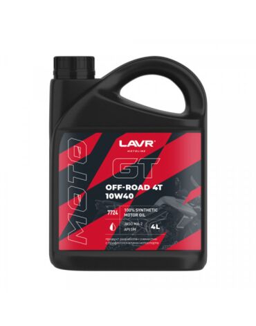 Масло моторное LAVR MOTO GT OFF Road 4T 10W 40 4л