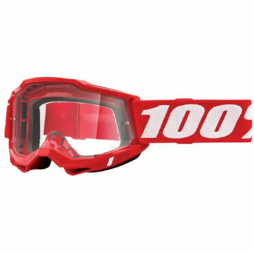 100% Очки Accuri 2 Goggle Neon Red Clear Lens - миниатюра 1