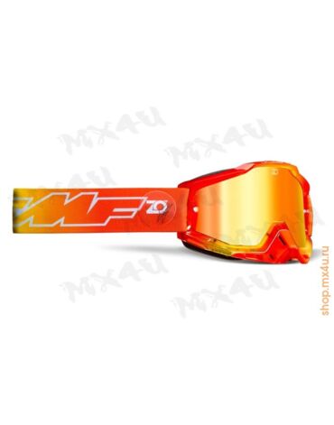 Маска кросс FMF - 100%  Powerbomb Osborne с зеркальной красной линзой
