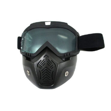 Scout маска MZ 1 оправа черная, линза прозрачная с защитой лица - миниатюра 1