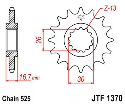 Звезда ведущая JTF1370 - фото 1